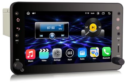 erisin 7 pollici 8-Core 4GB+64GB Android 14 Autoradio 1 Din GPS Navigator per Alfa Romeo 159 Sportwagon Spider Brera Supporta CarPlay Android Auto DSP DAB+ WiFi Bluetooth USB RDS FM OBD2 Canbus