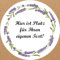 INDIGOS UG - Aufkleber selbst gestalten Blumenmuster - bunt - Lavendel 2 - Wunschtext - 35 Stück - 40mm - personalisierte Geschenke - Etiketten selbstklebend - Dekoration Verpackung von Geschenken