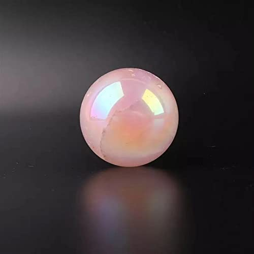 EKFBQBGW Raumdekoration 40 mm-90 mm natürliche Aura-Quarz-Kugel-Rosen-Kristallkugel-Handwerk for Geschenk 1pc Ornament