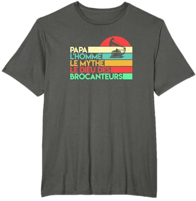 Fete des peres humour brocante papa antiquaire antiquités T-Shirt