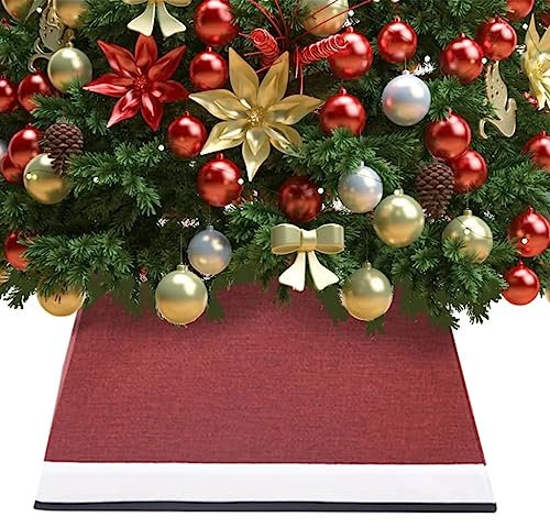 albero di natale 180 cm,alberi di natale innevato 180cm,Gonna per Albero di Natale Rossa e Bianca 48x48x25 cmIdeale per patii, salotti, dove è necessario