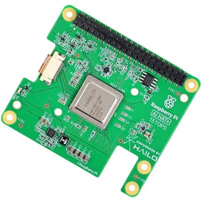 Yahboom Hailo-8L AI Acceleration Module,13 Tops Computing Power,Supports Official Active Radiator,Compatible with RPi-5 (Hailo-8L 13T AI HAT+ Official Kit)