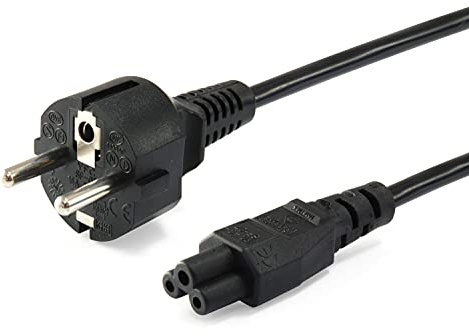 Equip 112150 Netzanschlusskabel Euro für Notebooks Netzkabel Euro/Stecker - CB-3 / Buchse 1.8 m/schwarz