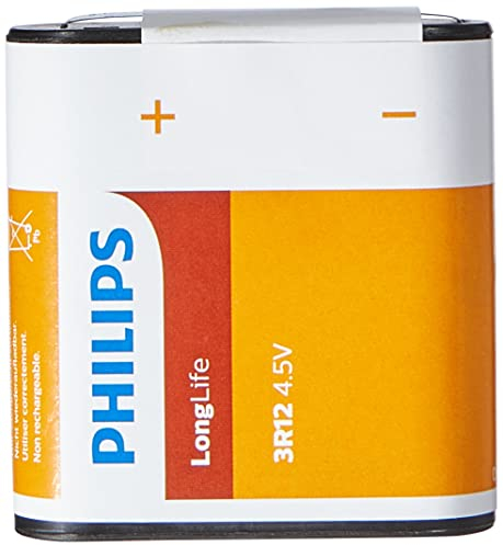 Philips 3R12L1B/10 LongLife Batteria, 4.5 V, 100 g, Verde/Bianco
