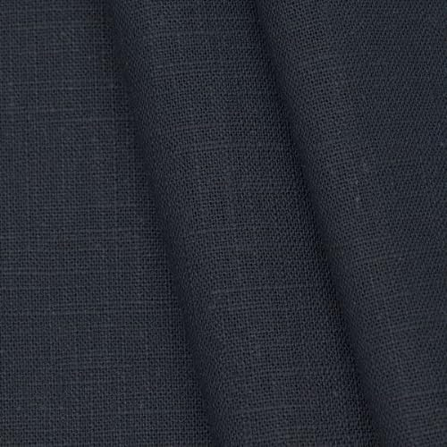 Stoff Kontor STOFFKONTOR 100% Leinenstoff - edler Naturstoff - vorgewaschen - Meterware, dunkel-blau - zum Nähen von Kleidern, Röcken, Trachtenmode