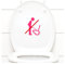 Grandora WC Deckel Sticker - Bitte im Sitzen pinkeln Schild I pink 11 x 12 cm I Piktogramm WC Bad Badezimmer Toilette Klodeckel Aufkleber W733