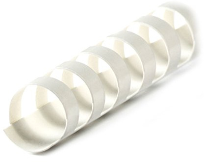r&b BRP100-WS Plastikbinderücken 21 Ringe 10 mm, 100 Stück