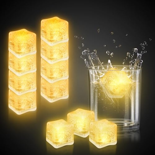 Windy City Novelties 12 pack LED Ice Cubes with Changing Lights (Yellow)