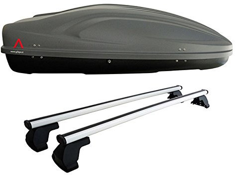 G3 - COFFRE DE TOIT ALL-TIME 400 + BARRES DE TOIT EN ALUMINIUM POUR VOITURES MODÈLE PACIFIC