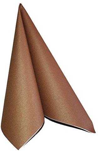 Mank Airlaid-Servietten 40x40 cm Premium Einweg-Serviette textilähnlich und saugstark perfekt für Hochzeit & Partys 50 Stück Bronze