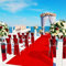 Floordirekt Roter Teppich 100 x 100 cm - VIP Läufer Event Teppich Premierenteppich Empfangsteppich Messeteppich Hochzeitsteppich - Wunschmaß