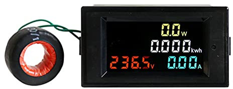 VBESTLIFE AC 80-300 V Multimetro Digitale, 0 ~ voltmetro Misuratore energia Attiva, 100A LCD a Colori Voltmetro Digitale Amperometro Volt Amp Potenza Kwh Contatore