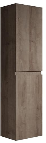 Badplaats B.V. Badezimmer Schrank Angela 150cm Braun Eiche – Regal Hochschrank Schrank Möbel