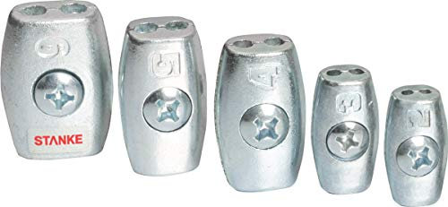 Seilwerk STANKE 15x Drahtseilklemme Eiform Größe 6 für 6 mm Drahtseile Aluminium Silumin Stahlseil Klemme