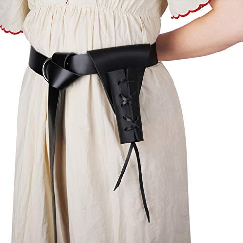 Medieval Leather Sword Frog Viking Warrior Knight Dagger Frog - Black - One size