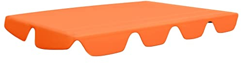 vidaXL Ersatzdach für Gartenschaukel Hollywoodschaukel Dach Dachbezug Schaukeldach Ersatz-Bezug Sonnendach Dachplane Orange 150/130x105/70 cm
