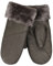 SamWo, Handschuhe/Fäustlinge für Damen, 100% Lammfell, Größe: M, Schlamm