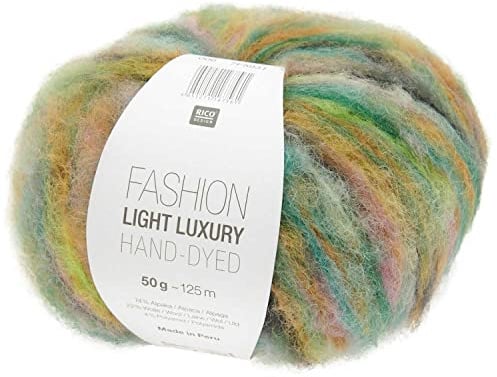 Rico Fashion Light Luxury Hand-Dyed Fb. 06 forest, leichte Wolle mit Alpakawolle zum Stricken