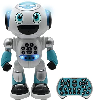 LEXIBOOK, Powerman Advance, Robot de Control Remoto, Juguete Interactivo niños, Camina, Baila, Toca música, Hace y Cuenta Historias, concursos educativos, Stem programable, Español, ROB28ES