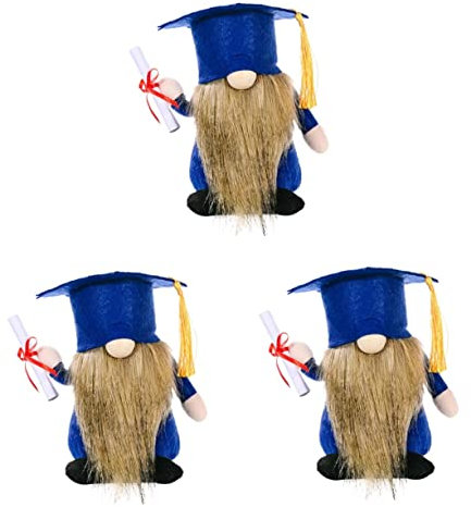 VALICLUD 3 Stücke Grad Spielzeug Zwerg Schule Schwedisch Zeremonie Skandinavisch Nisse GNOME Puppe Kreatives Geschenk Ornament Plüsch Gesichtslos Dekoration Dekor Geschenke Klasse Santa