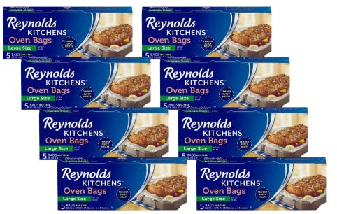 Reynolds Cocción al horno de tamaño grande para carnes y aves de corral (hasta 8 libras) (5 unidades, paquete de 8)