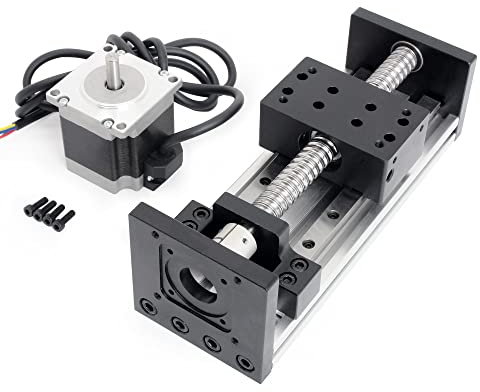 RATTMMOTOR Lineartisch-Aktuator, CNC Lineartischantrieb 400 mm Länge Doppelte Linearführung,Kugelumlaufspindel SFU1605 mit Nema23 Schrittmotor für XY,XYZ Achse