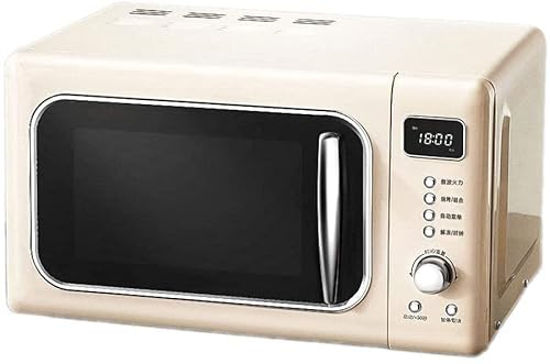 Solo Microwave with 5 Power Control Levels, Cooking Time Temperature Control with Rotary Dials Defrost Settings, LED Display, 24-Hour Appointment, Cream, Barbecue Aesthetic and practical