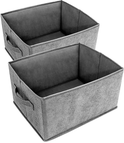 AiQInu Schubladen Ordnungssystem Kleiderschrank Organizer, 2 Stück Faltbare Stoff PE-Hartplatte Unterwäsche Aufbewahrungsbox Schrank Organizer für Socken, BHS, Krawatten, Schals
