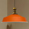bamyum Asletl-Knob Hängelampe Industrie Pendelleuchte, 41 cm Lampenschirme, Moderne Metall Kücheninsel Leuchten, E27 Pendelleuchte für Wohnzimmer und Esszimmer, Orange Pendelleuchte