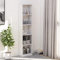 FIRBNUS Bücherregal 5 Fächer 40x24x175 cm Holz Regal Schmal Lagerregale Abstellraum Regal Wohnzimmer Regal Bücherregal Holz Bücherregal Schmal Bücherregal Industrial Wohnzimmer Möbel Hochglanz-Weiß