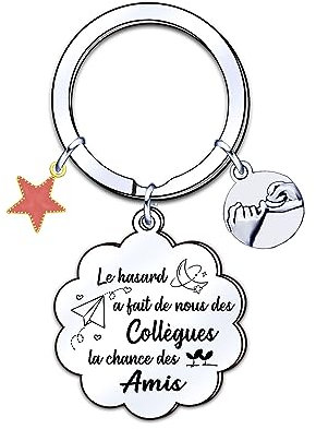 ZYMGUO Cadeau Collègue Porte Clef Collègue Cadeau Depart Collegue de Travail Femme Porte Clés Personnalisé Idee Cadeau Meilleur Amie Cadeau pour Une Amie Cadeau Anniversaire Femme Homme (9)