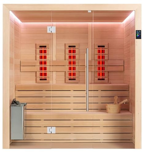 AWT Sauna E1614A-IR Hemlock/200x160/9kW TheWall