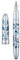 Asvine P80 Kolbenfüllfederhalter, feine Feder, Spinnen-Skelett, transparentes grau-blaues Acryl-Stiftetui und Schraubenschlüssel-Set, AP80VTGBF13