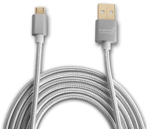 BigBuild Technology SILBER 0,5 Meter Gold-USB-Kabel für Realme 1/2/3/5, C1/C2/C3, C11/C12/C15, C20/C21, 10A/20A/50i, U1 Mobile