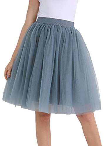 Tütü Damen - Schwarz Weiß 80er Jahre für Karneval Party Tütü Tüllrock Mini Braun A Linie Abendkleider Faschingskostüme Rosa Kurz Glitzer Pailletten Minirock Rock