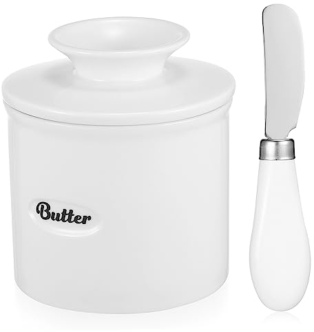 Cabilock Beurrier En Céramique De Style Français De 500 Ml Capacité Avec Couvercle Hermétique
