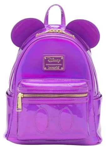 Loungefly Disney Mickey Mouse Holographic Series Womens Backpack - Amethyst