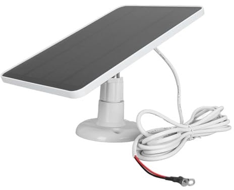 Naroote Solar Panel Charger for Doorbell, IP66 Waterproof Easy Installation Solar Panel Camera Charger Weatherproof 6V Professional for Doorbell 3 for Doorbell 4 Plus (CSP4W-O-W)