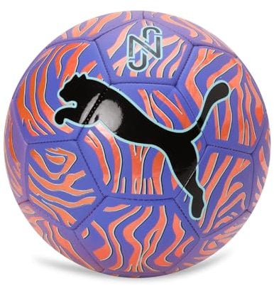 PUMA Unisex NEYMAR JR Graphic ball Trainingsbälle, Orange Poppy-PUMA Black, 5