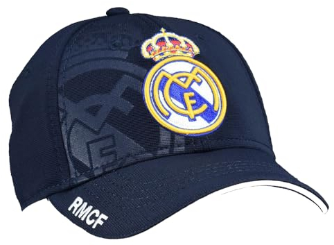 Real Madrid Offiziell lizenzierte Kappe Nr. 45, Schwarz, Erwachsenengröße, Schwarz , 58
