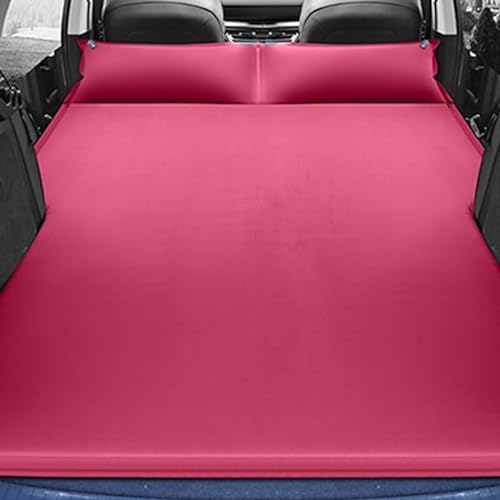 NOVSKI Für VW Golf Polo Caravelle Multivan Sharan Passat Variant T-ROC Matratze Auto Luftbett,Tragbar Dickere Rücksitz Kofferraum Reisen Luftkissen Reise Campingzubehör,E-Red
