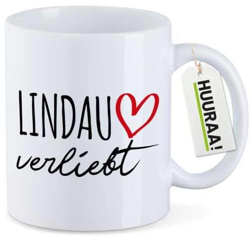 Huuraa Kaffeetasse Lindau Bodensee verliebt Geschenk