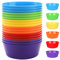 WHENZOO 18 Pcs Plastic Serving Bowls, Reusable Plastic Bowls, 300ML/10oz Unbreakable Kids Bowl, Children's Noodle Bowl, Microwave Dishwasher Safe Toddler Bowls for Cereal Soup Fruit Salad (6 Colors)