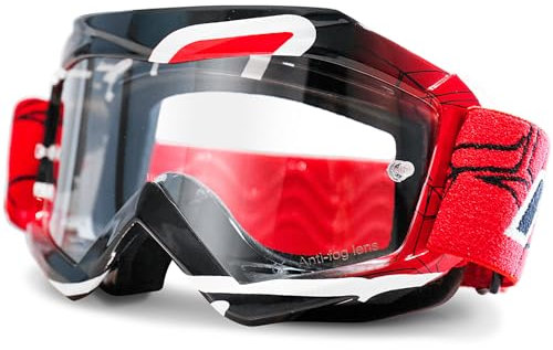 NENKI Kinder Motorradbrille Crossbrille,Dirtbike Off-Road Racing Motocross Brille mit TPU-Rahmen und Schwammschicht,Anti UV Schutzbrille für Kinder Youth 3-12 Jahre