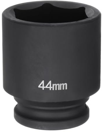 QUARKZMAN Llave de Impacto de 6 Puntos Deep 3/4 Drive 44mm Métrica 40Cr Aleación de Acero Husillo Tuerca de Eje Llave de Impacto