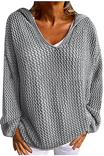 Pull Femme Col V Pull À Col Rond Coton Femme Pull Col Rond Léger À Manches Longues Crochet Ajouree Patchwork Multicolore Léger Coupe Classique Pull Femme Pas Cher Hauts Sweater Torsade Femme