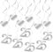 18 Stück Deko Silberhochzeit, Deko zur Silberhochzeit Girlande, 25 Deko Silberhochzeit Silber Wirbel, Silberhochzeit Herzen Girlande, Wirbel Deko Spiral für Geburtstag,Hochzeit,Jubiläum Oder Partydeko