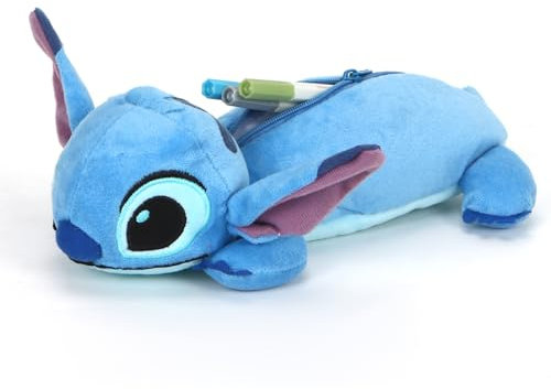 Philoctes Plüsch Federmäppchen Blau, Große Kapazität Mäppchen, Federtasche für Schreibwaren Unisex, Kosmetiktasche Bleistifttasche Niedliche Schule Geschenke für Kinder