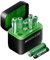 Wiederaufladbare 1,5 V AA AAA Lithium Batterien mit Ladegerät,4er-Pack 3700 mWh Doppel A und 4er-Pack 1300 mWh Dreifach A Batterien mit hoher Kapazität,bis zu 1200 mal aufladbar(Schwarz+Grün)