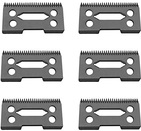 Quystetes 6 PièCes Lame en CéRamique Lame de Rechange en CéRamique, 28 Dents en CéRamique Tondeuse Lame de Rechange Cutter 2 Trous Tondeuse, Noir